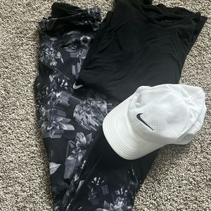 Nike Athletic Lot, Hat, Leggings and Shirt, Mixed Small